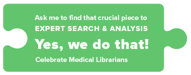 light green puzzle piece illustrating the theme of medical librarians month